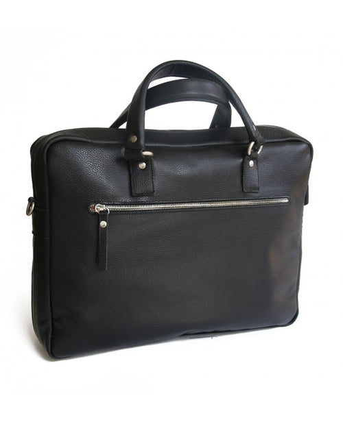 MyTindy WOLF - Black Genuine Handmade leather briefcase - Leather satchel
