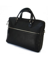 MyTindy WOLF - Black Genuine Handmade leather briefcase - Leather satchel, view 2