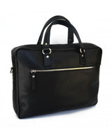MyTindy WOLF - Black Genuine Handmade leather briefcase - Leather satchel, view 3