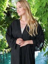 MyTindy Women's Black Kimono, view 2