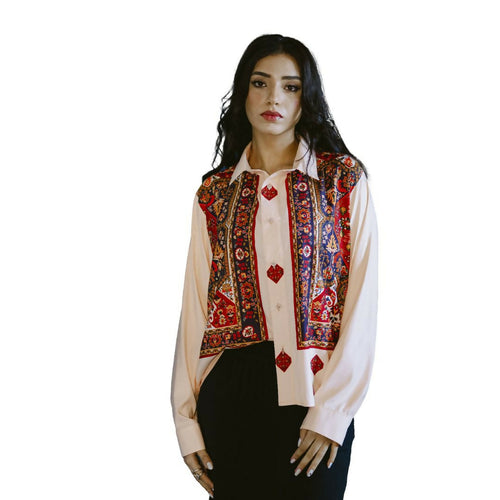MyTindy Women's Moroccan Shirt Carpet Design