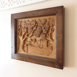 MyTindy Wood relief carving asian landscape, view 2