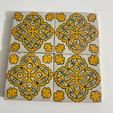 MyTindy Yellow Ceramic tiles Hand painted tiles 4"x4" 100% for Bathroom Remodeling and kitchen Projects works wall and ground, view 2