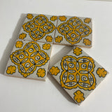 MyTindy Yellow Ceramic tiles Hand painted tiles 4"x4" 100% for Bathroom Remodeling and kitchen Projects works wall and ground, view 4
