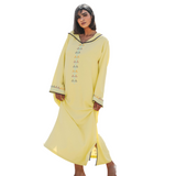 MyTindy Yellow Djellaba Moroccan Dress, view 3