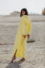 MyTindy Yellow Djellaba Moroccan Dress, view 4