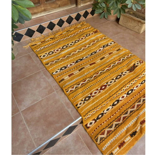 MyTindy Yellow Kilim Atlas Rug
