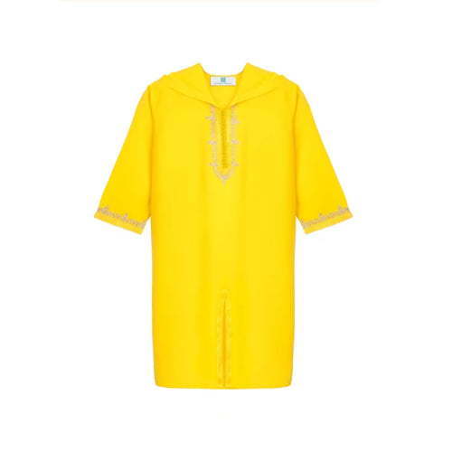 MyTindy Yellow Moroccan Djellaba for girls kids