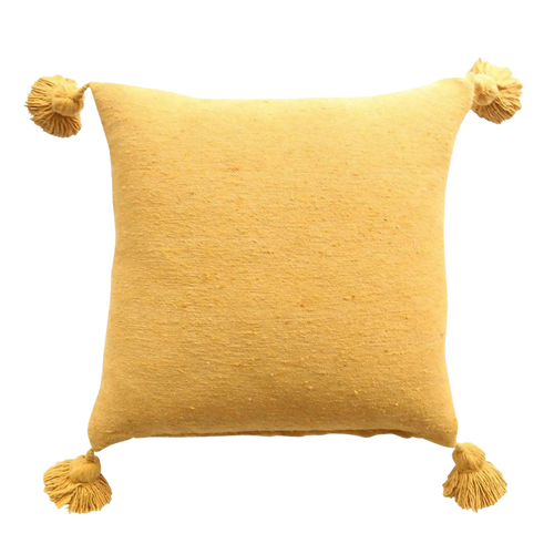 MyTindy Yellow Pom Pom Pillow Cover