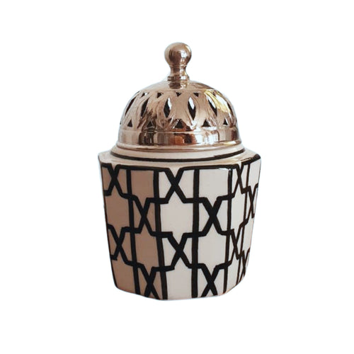 MyTindy Zellige Patterns Hexagonal Ceramic Bakhoor Oud Burner