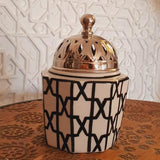 MyTindy Zellige Patterns Hexagonal Ceramic Bakhoor Oud Burner, view 3