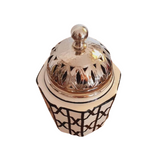 MyTindy Zellige Patterns Hexagonal Ceramic Bakhoor Oud Burner, view 4