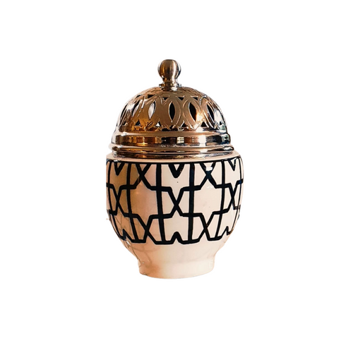MyTindy Zellige Patterns Mbikhra - Ceramic Bakhoor Oud Burner