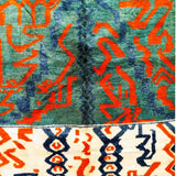 MyTindy Zig Green and Red Moroccan Rug, view 3