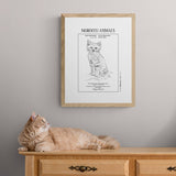 MyTindy Zoological chart CHAT DES SABLES Poster, view 2
