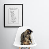 MyTindy Zoological chart CHAT DES SABLES Poster, view 4