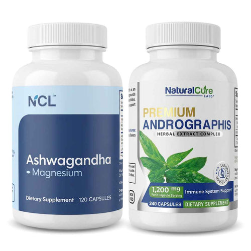 Natural Cure Labs Ashwagandha & Andrographis 1200mg Bundle (120ct)