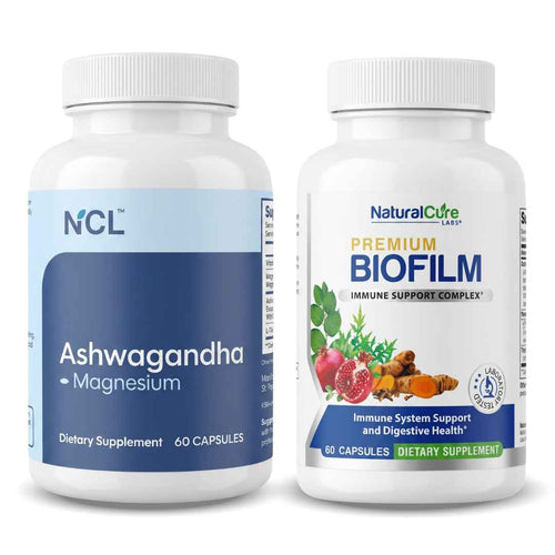 Natural Cure Labs Ashwagandha & Biofilm Immune Support Bundle (60ct)