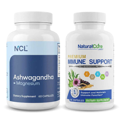 Natural Cure Labs Ashwagandha & Premium Immune Support Bundle (60ct)