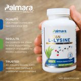 Natural Cure Labs Clean L-Lysine 600mg | Palmara Health, view 3