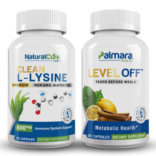 Natural Cure Labs Clean L-Lysine 600mg & Level Off