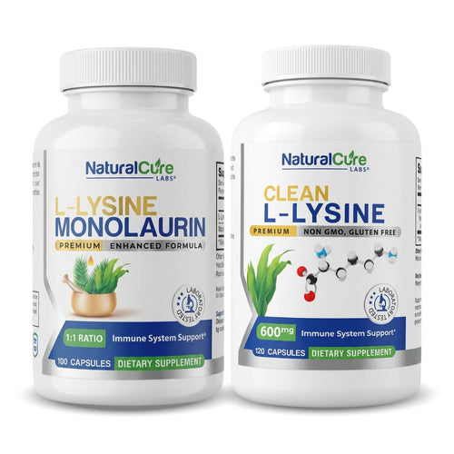 Natural Cure Labs L-Lysine with Monolaurin & Clean L-Lysine