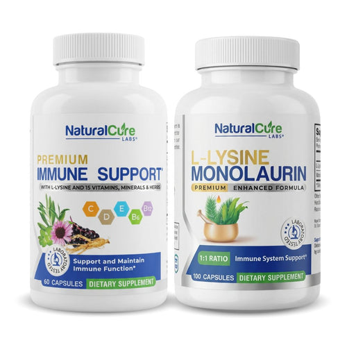 Natural Cure Labs L-Lysine with Monolaurin & Premium Immune Support
