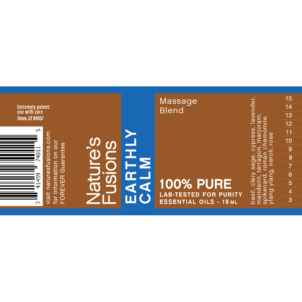Nature's Fusions Deep Muscle (Earthly Calm) Essential Oil Blend 15ml, view 5