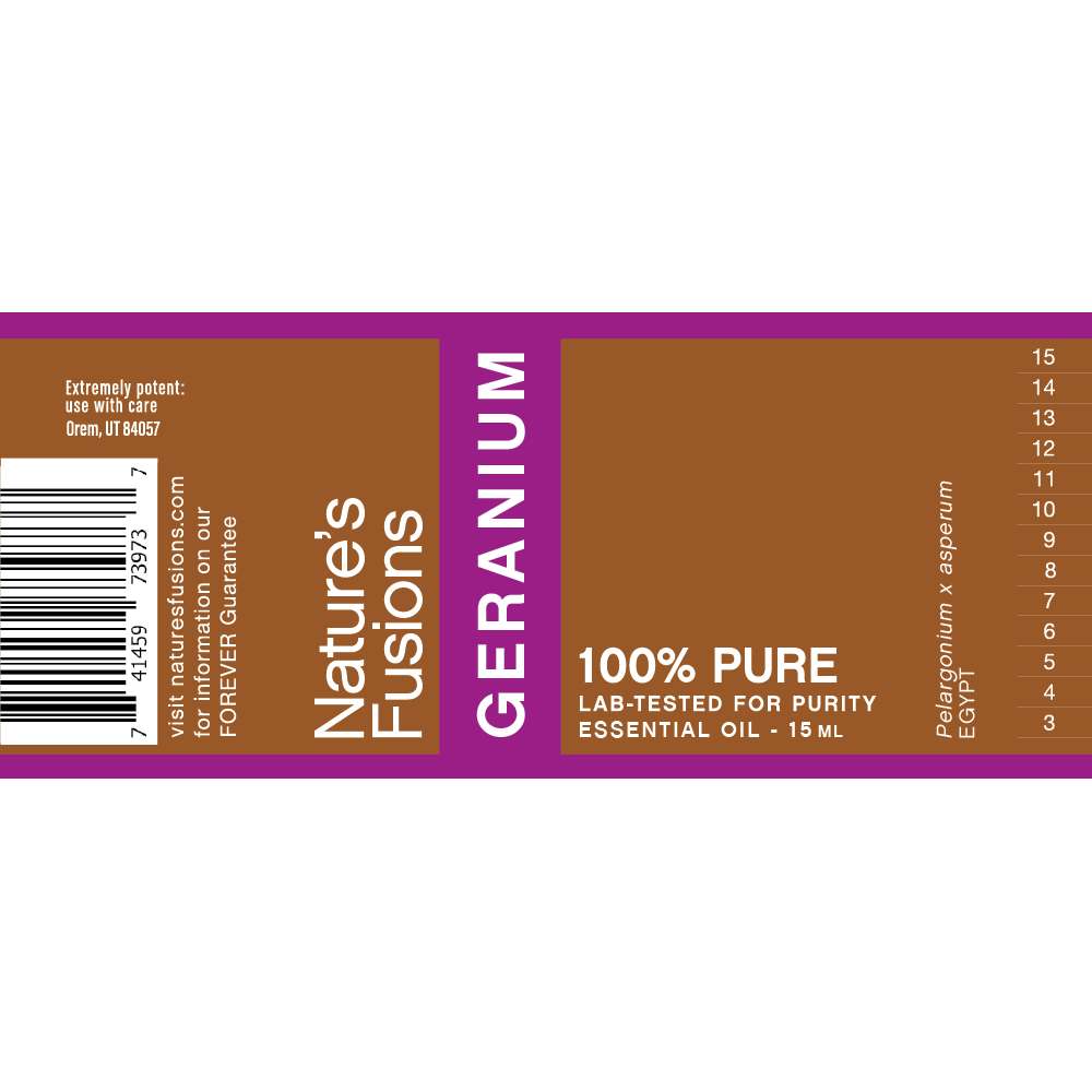 Nature's Fusions Geranium Essential Oil 15ml, view 4
