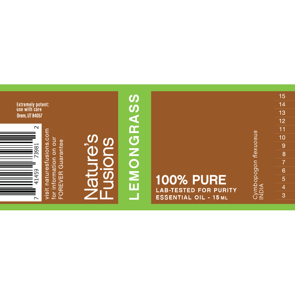 Nature's Fusions Lemongrass Essential Oil 15ml, view 4