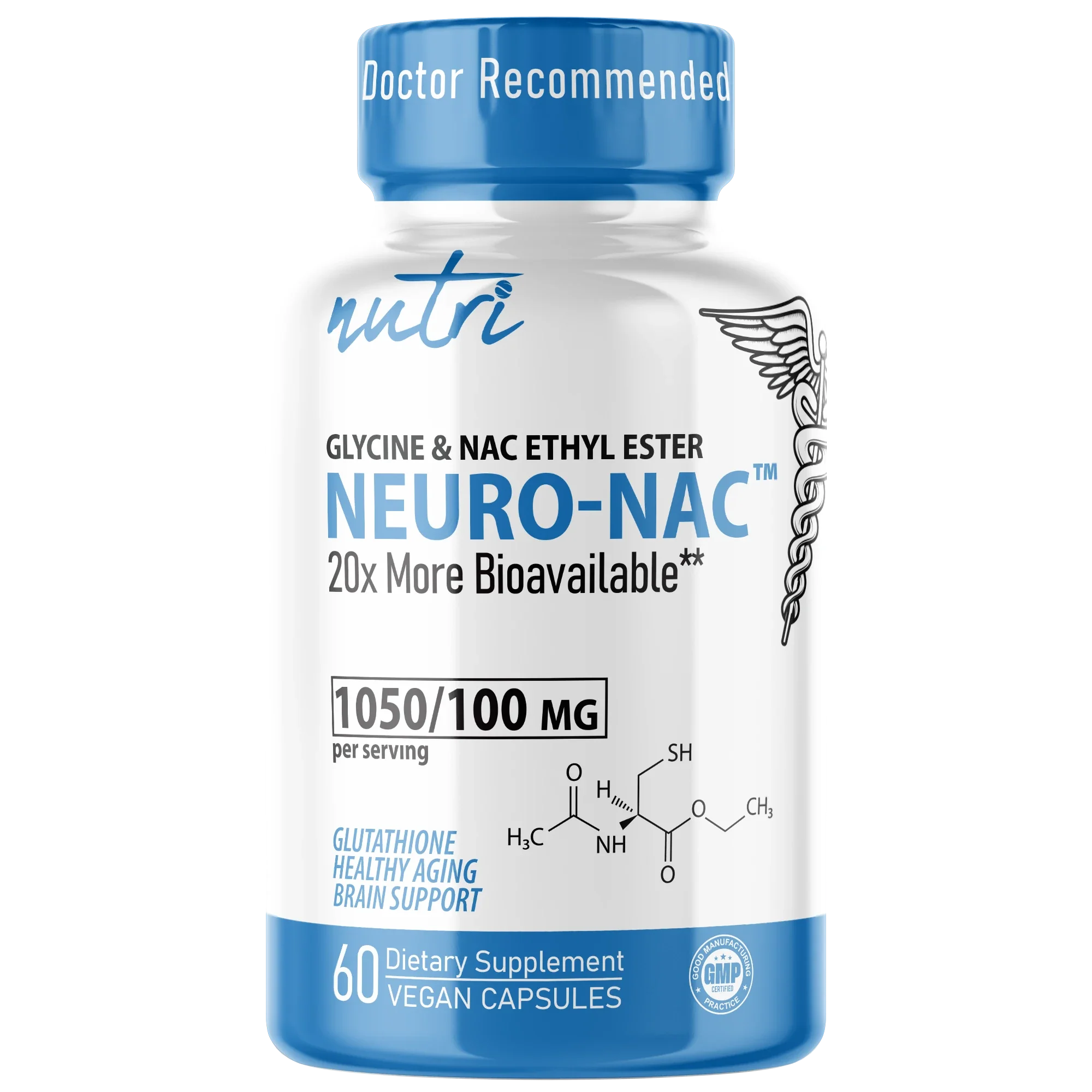 Nature's Fusions Nutri Neuro-NAC 100 mg (NACET) 1050/100 mg โ 60 Count