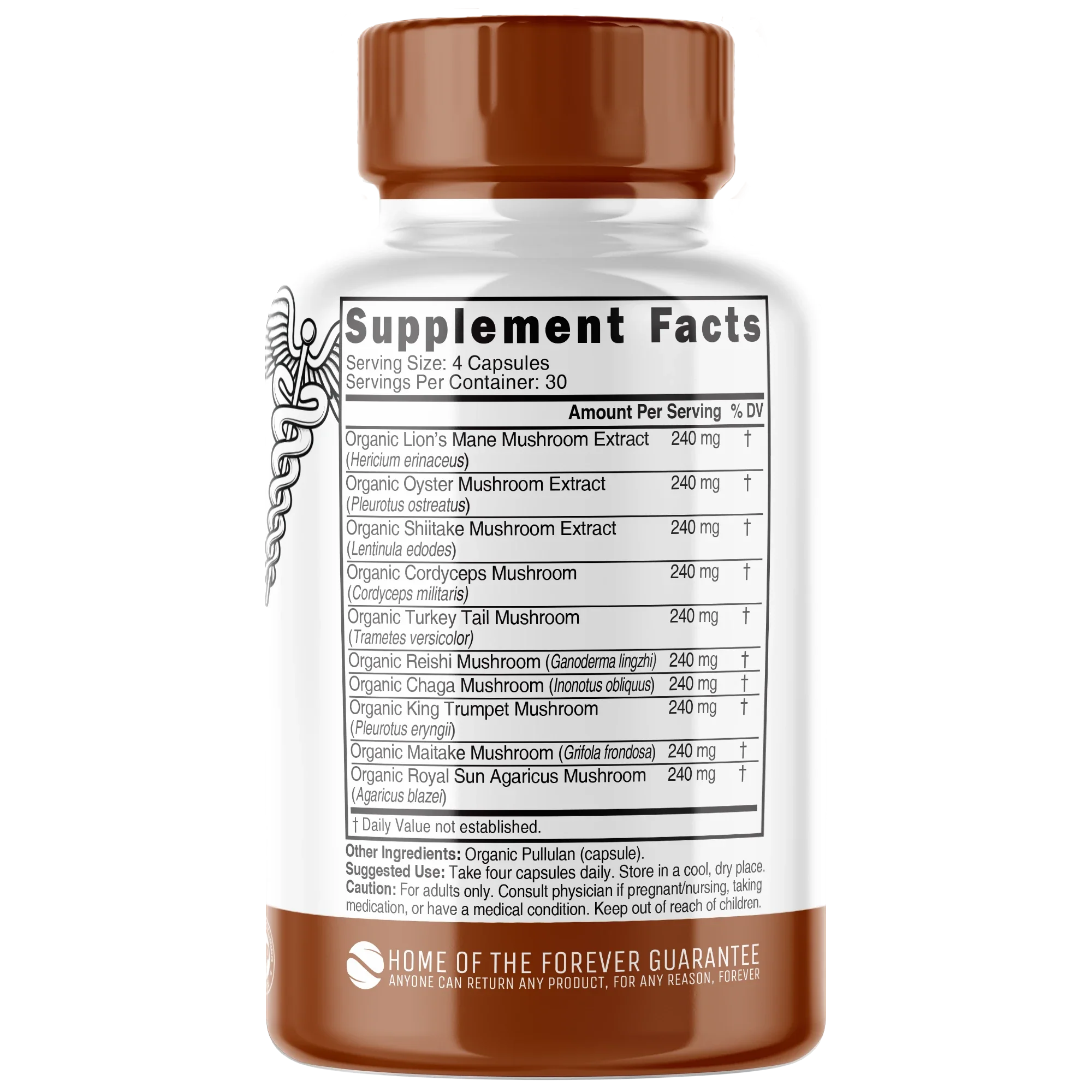 Nature's Fusions Nutri 10 Mushroom Organic 2400 mg – 120 Count, view 2