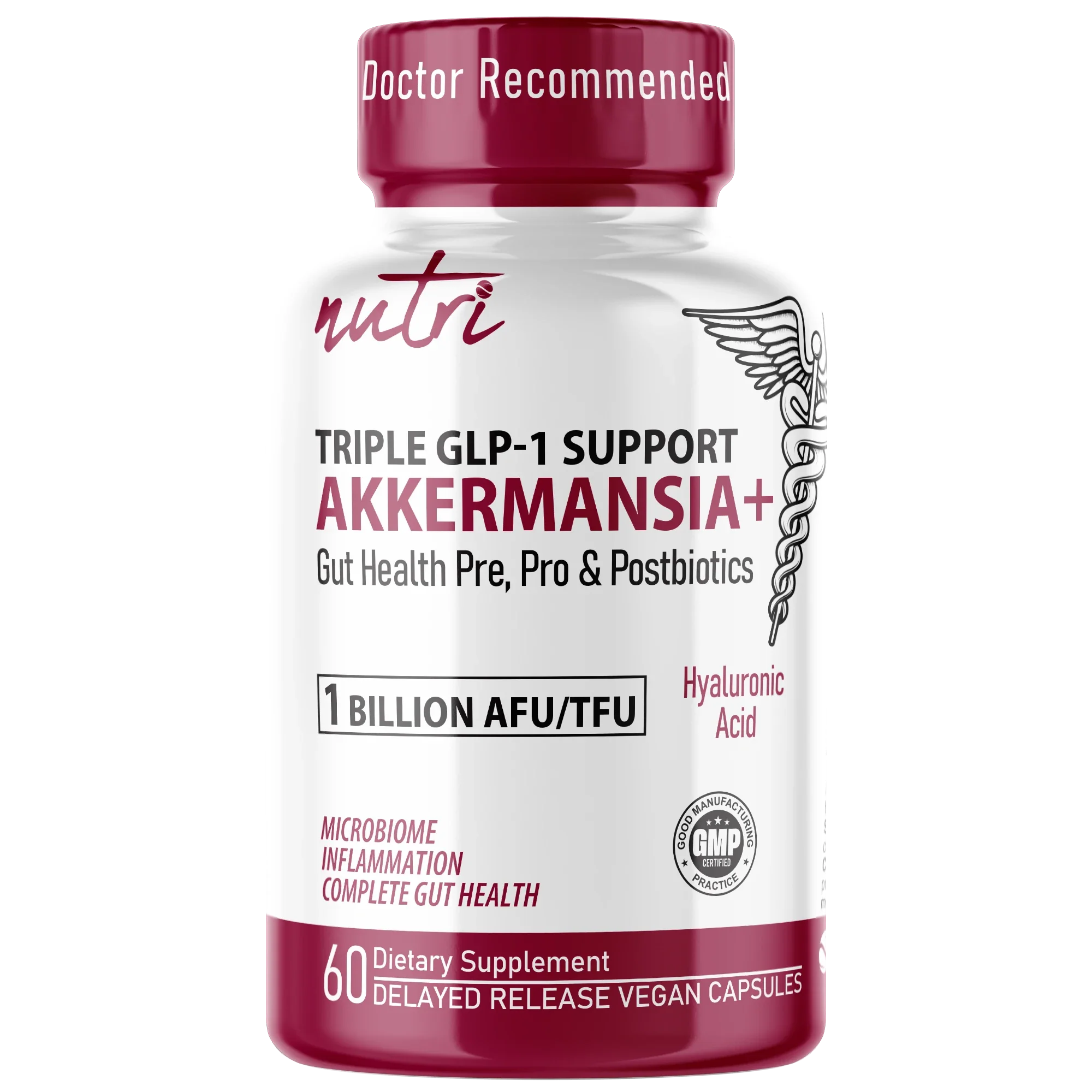 Nature's Fusions Nutri Akkermansia GLP-1 1 Billion AFU – 60 Count