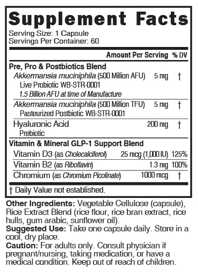 Nature's Fusions Nutri Akkermansia GLP-1 1 Billion AFU – 60 Count, view 4