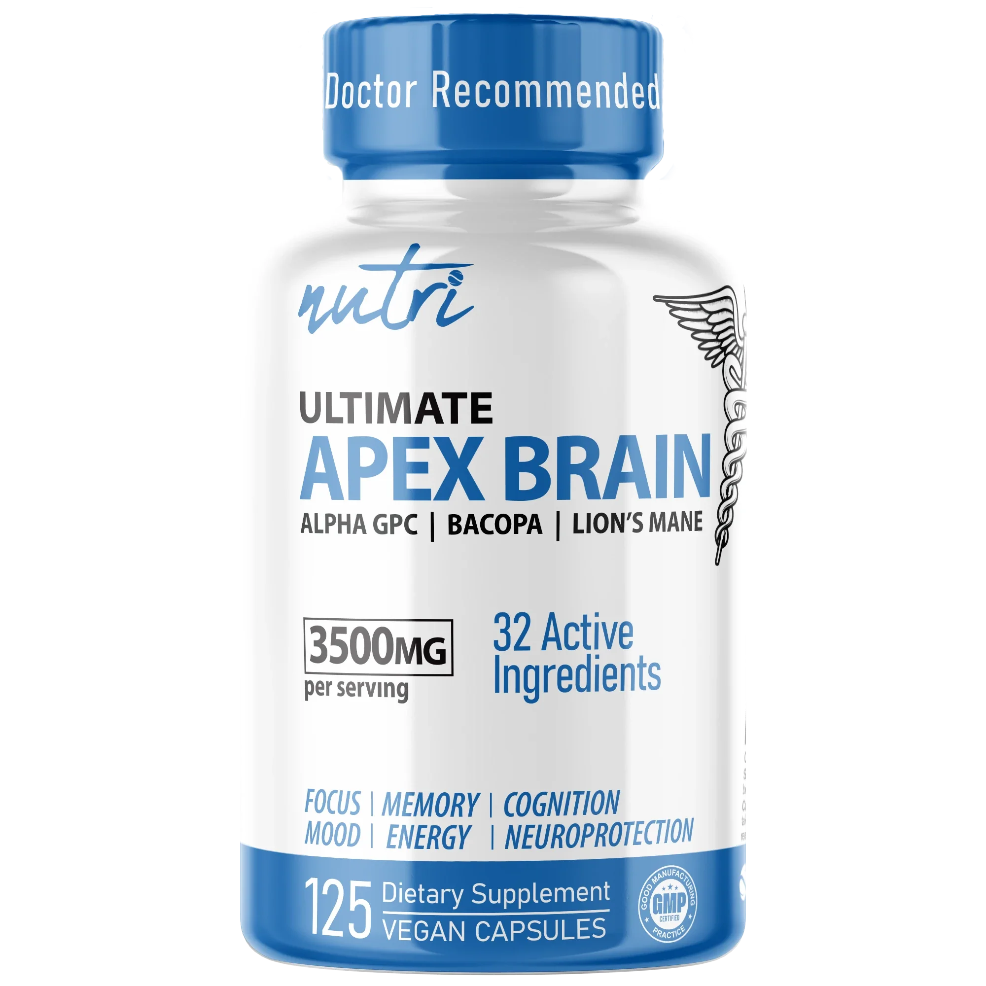 Nature's Fusions Nutri Apex Brain 3500 mg – 125 Count