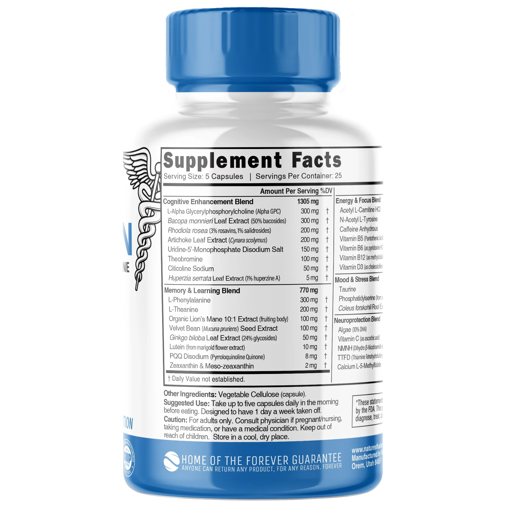 Nature's Fusions Nutri Apex Brain 3500 mg – 125 Count, view 2