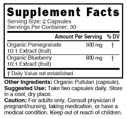 Nature's Fusions Nutri Blueberry & Pomegranate Organic 1300 mg – 60 Count, view 4