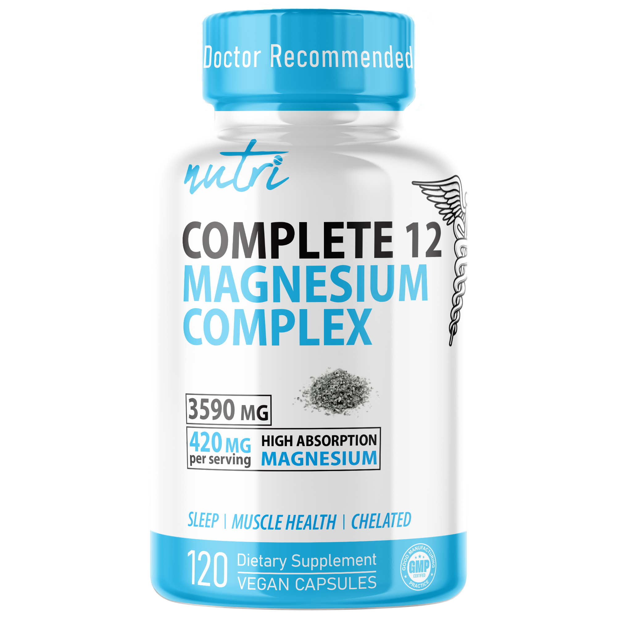 Nature's Fusions Nutri Magnesium Complete 12 Complex 420 mg – 120 Count