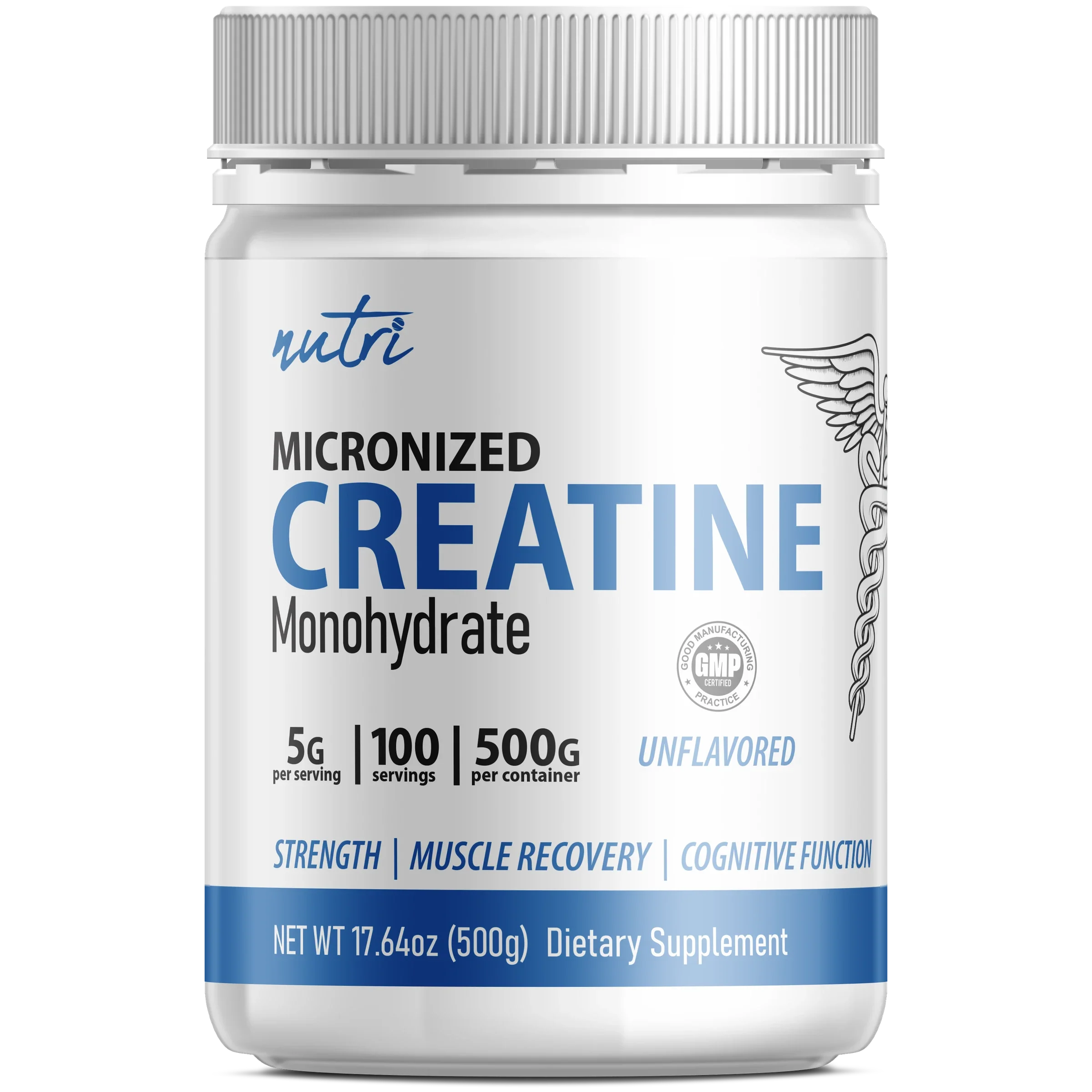 Nature's Fusions Nutri Creatine 5000 mg Unflavored Powder – 500 g Tub