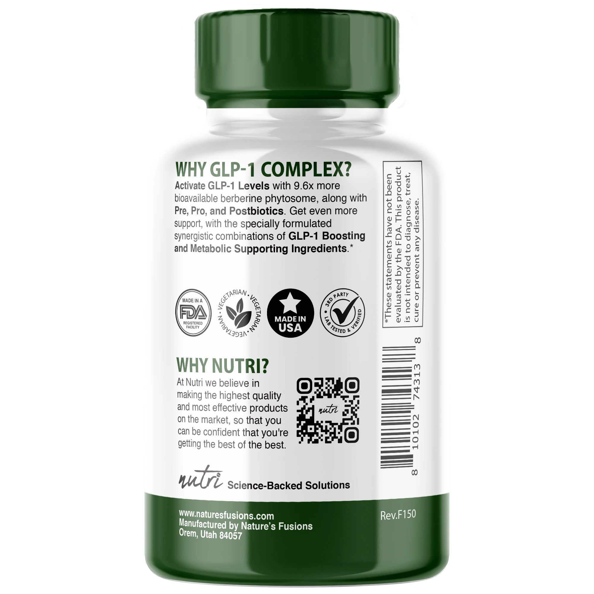 Nature's Fusions Nutri GLP-1 Complex 325 mg – 90 Count, view 3