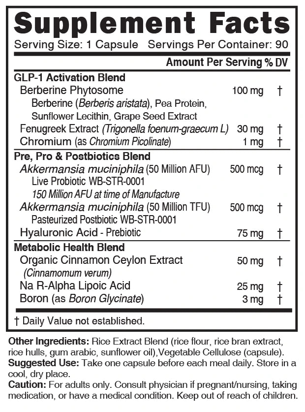 Nature's Fusions Nutri GLP-1 Complex 325 mg – 90 Count, view 4
