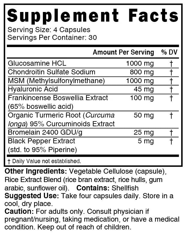 Nature's Fusions Nutri Glucosamine Chondroitin Complete Joint Complex w/ MSM+ 3025 mg – 120 Count, view 4