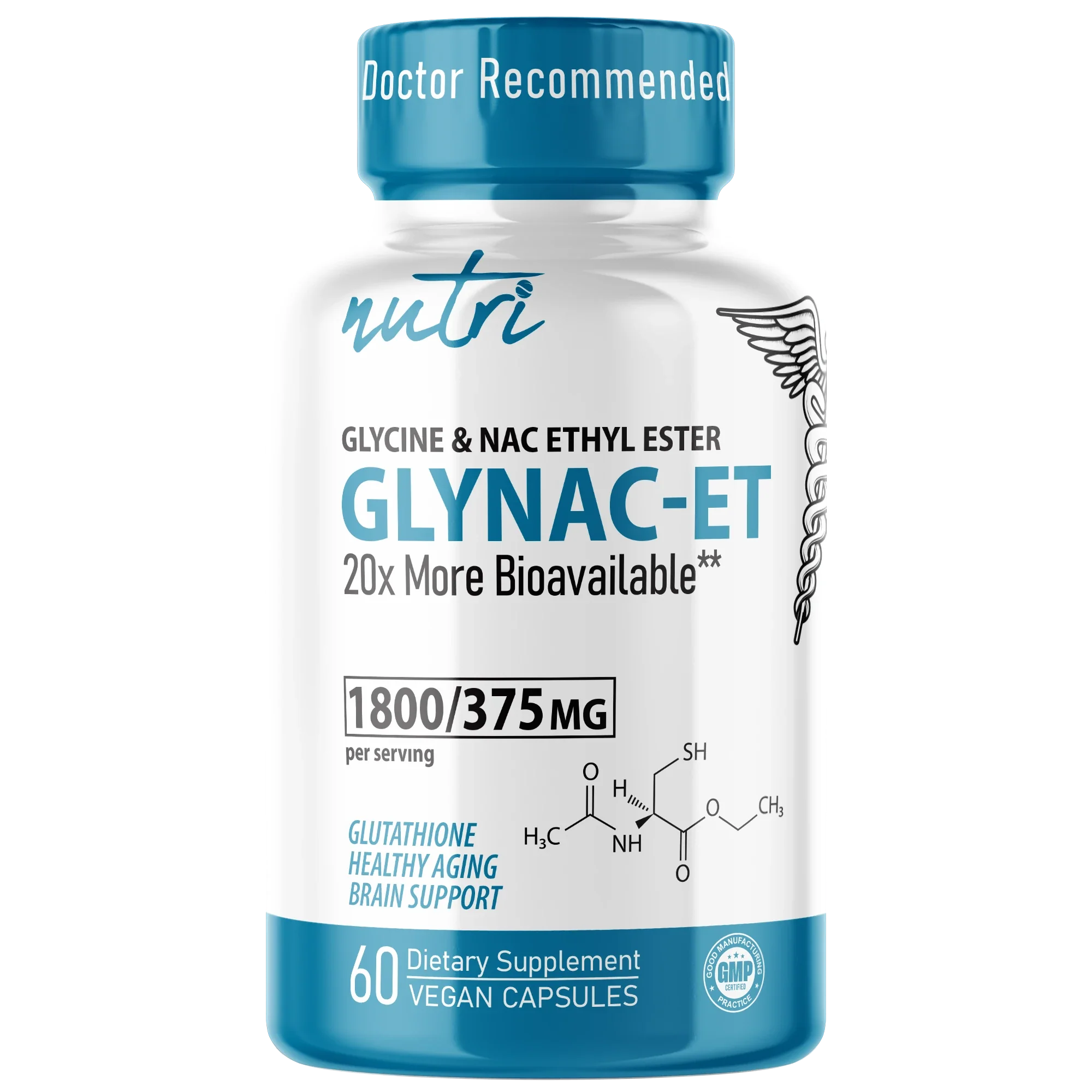 Nature's Fusions Nutri GlyNACET 375 mg Extra Strength 1800/375 mg โ 60 Count