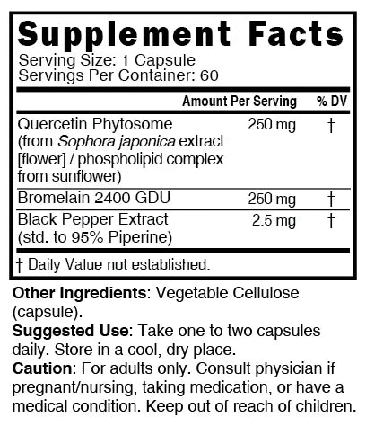 Nature's Fusions Nutri Quercetin+ (Quercetin Phytosome + Bromelain with Piperine) 500 mg – 60 Count, view 4