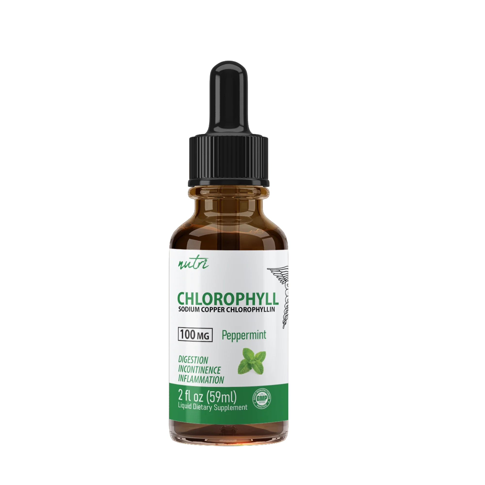 Nature's Fusions Nutri Chlorophyll Drops (Pure Sodium Copper Chlorophyllin) 100 mg – 2 oz