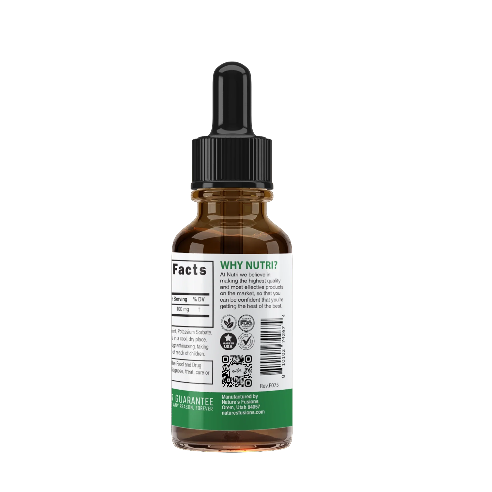 Nature's Fusions Nutri Chlorophyll Drops (Pure Sodium Copper Chlorophyllin) 100 mg – 2 oz, view 3