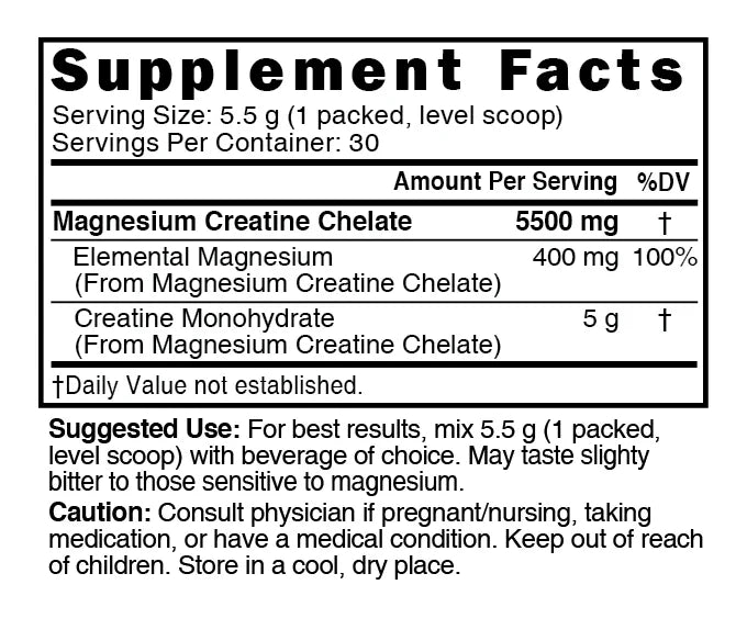 Nature's Fusions Nutri Magnesium Creatine 400 mg / 5 g Unflavored Powder – 165 g Tub, view 4
