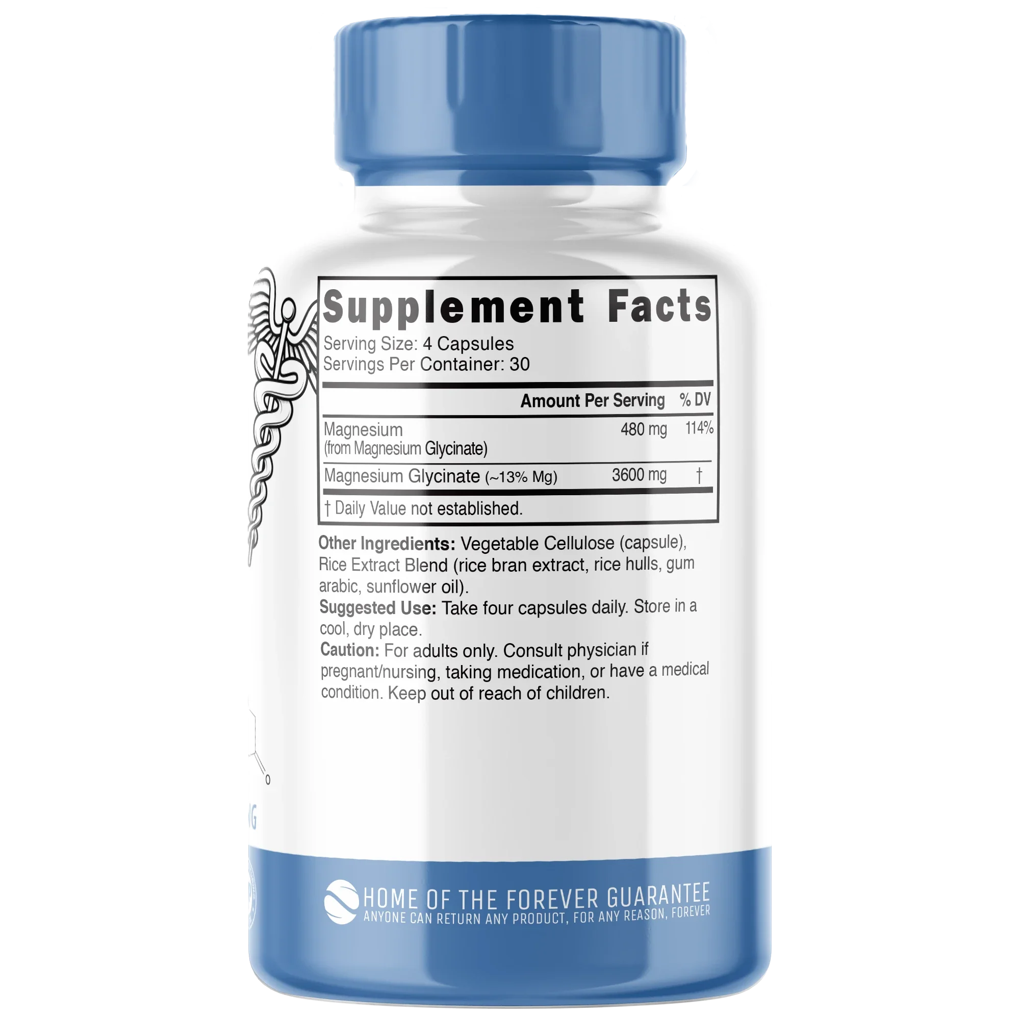 Nature's Fusions Nutri Magnesium Glycinate (High Absorption) 480 mg – 120 Count, view 2