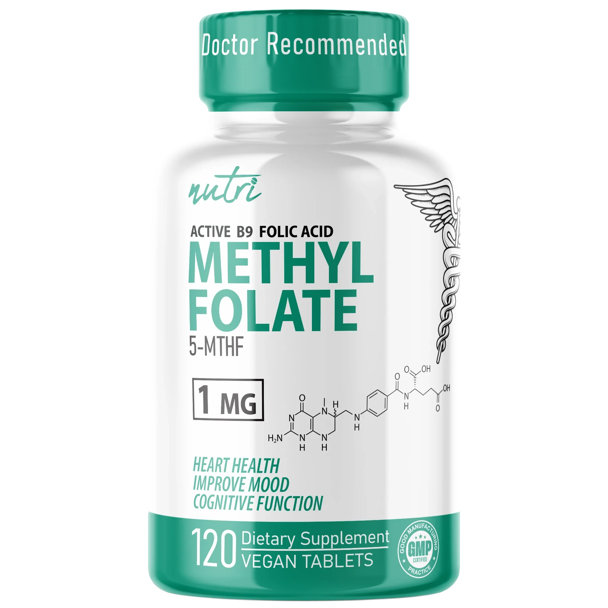 Nature's Fusions Nutri Methylfolate (5-MTHF) 1 mg โ 120 Count