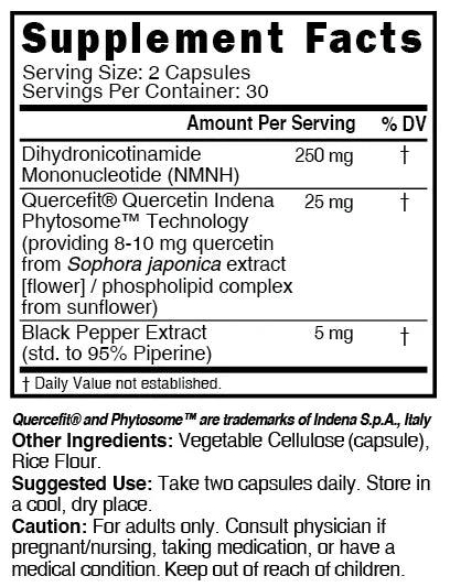 Nature's Fusions Nutri NMNH 250 mg Max Strength (Dihydronicotinamide Mononucleotide) – 60 Count, view 4